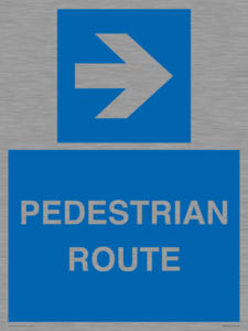 PEDESTRIAN ROUTE - right arrow